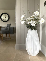 White Ceramic Decorative Vase No58